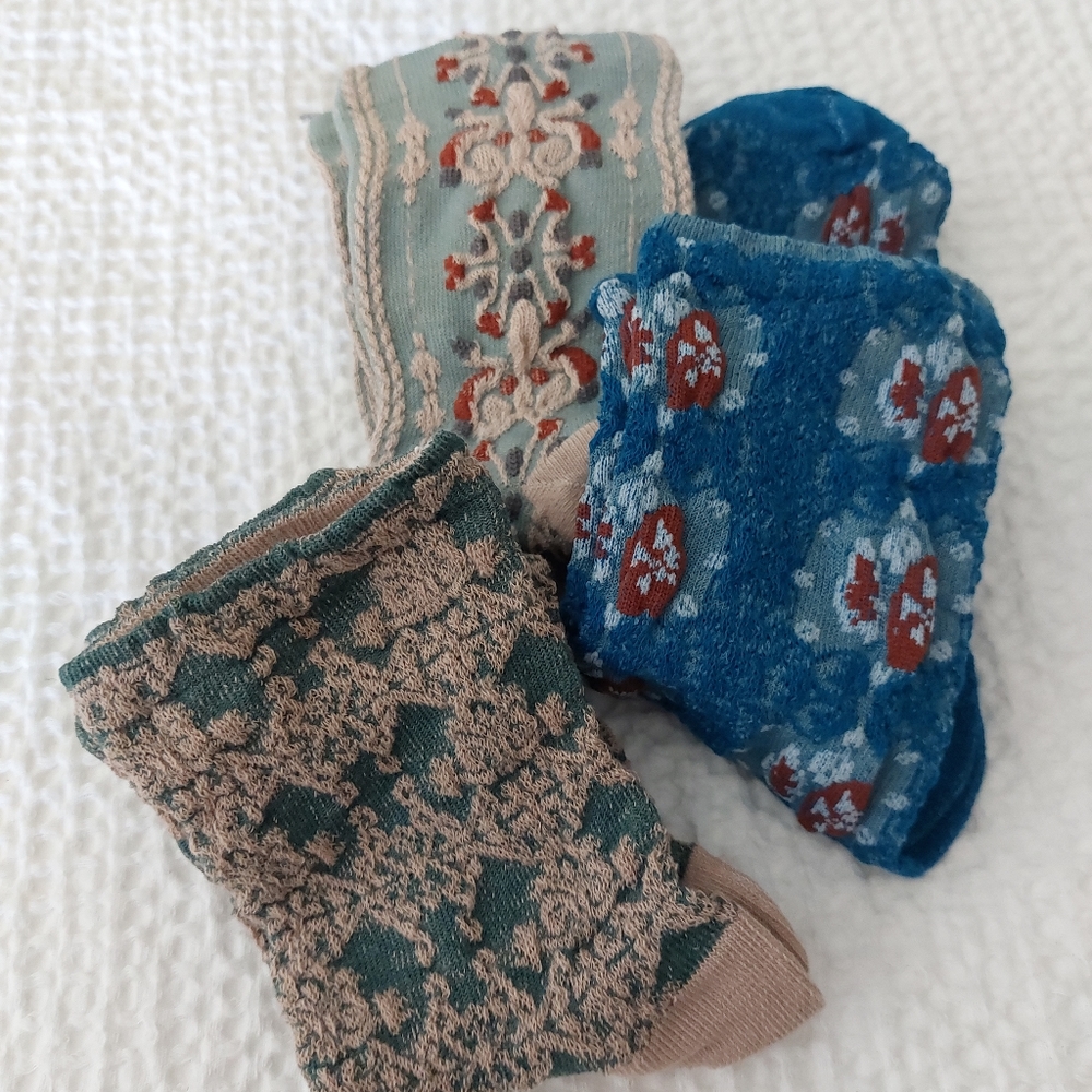 Anthropologie Set Of 3 Pairs Of Textured Socks Nw… - image 7